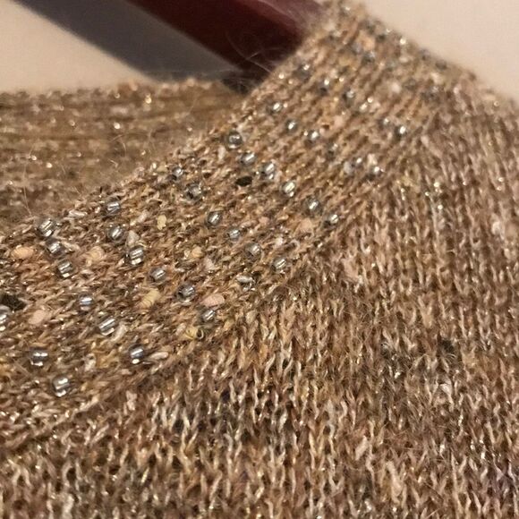 Kate Hill Gold Metallic Cardigan - Size Large - Picture 8 of 13